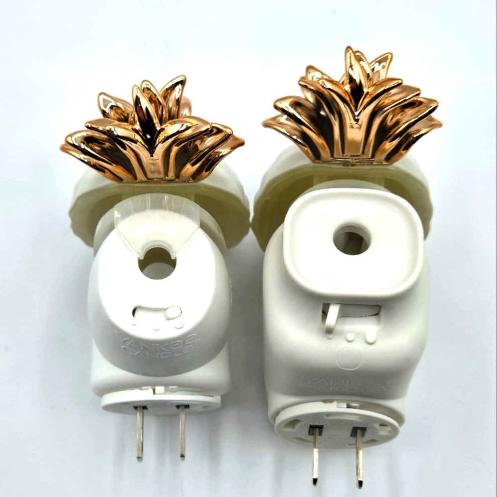 YANKEE CANDLE Wall Scent Plug Two Pineapples Gold & Cream Color - Picture 4 of 5